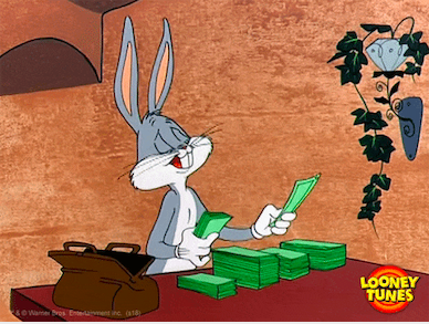 Bugs Bunny compte son épargne